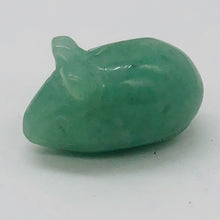 Load image into Gallery viewer, Two Aventurine Carved Mouse Beads | 19x11x11 mm | Green
