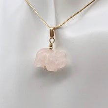 Load image into Gallery viewer, Piggie! Carved Rose Quartz Pig 14K Gold Filled Pendant 509274RQG - PremiumBead Alternate Image 5