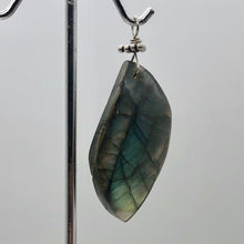 Load image into Gallery viewer, Labradorite Sterling Silver Drop Pendant | 2" Long | Blue Green |