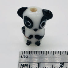 Load image into Gallery viewer, Lampwork Panda Parcel Panda Bears | 20x10x10 mm | White/Black | 6 Beads |