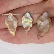 Load image into Gallery viewer, Premium Pink Mussel Shell Leaf Pendant Beads 4326E