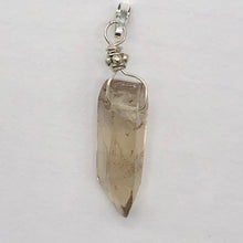 Load image into Gallery viewer, Smoky Quartz Sterling Silver Crystal | 1 1/2" Long | Smoky Clear | 1 Pendant |