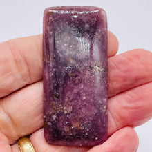 Load image into Gallery viewer, Madagascar Lepidolite Rectangular Stone | 65x30x6mm | Purple lilac | 1 Bead |