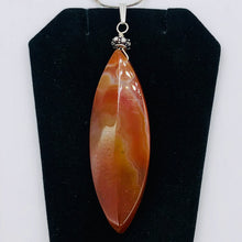 Load image into Gallery viewer, Sardonyx Sterling Silver Marquis Briolette Pendant | 2 3/4" Long | Red | 1 ea |