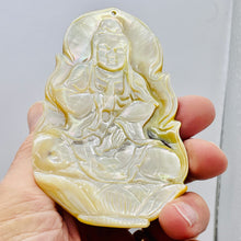 Load image into Gallery viewer, Quan Yin Mother of Pearl Person | 4 1/4" Tall | White | 1 Pendant |