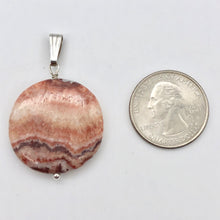 Load image into Gallery viewer, Red Zebra Jasper Disc and Sterling Silver Pendant | 29x5mm (Disc) | 1.75" Long - PremiumBead Alternate Image 6
