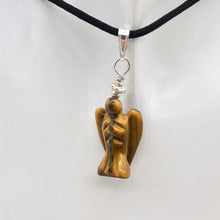 Load image into Gallery viewer, On the Wings of Angels Tigereye Sterling Silver 1.5" Long Pendant 509284TES - PremiumBead Alternate Image 3