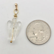 Load image into Gallery viewer, On the Wings of Angels Quartz 14K Gold Filled 1.5" Long Pendant 509284QZG - PremiumBead Alternate Image 8