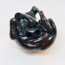 Load image into Gallery viewer, Carved Water Buffalo Dark Teak Ojime/Netsuke Bead - PremiumBead Alternate Image 6