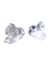 Load image into Gallery viewer, Cuddly! 2 Carved Quartz Crystal Horse Pony Beads