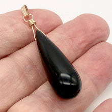 Load image into Gallery viewer, Hot! Black Onyx 14K Gold Filled Pendant | 2 1/4" Long |
