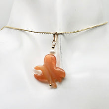 Load image into Gallery viewer, Cartoon Natural Red Carnelian Dangly Octopus 14K Gold Filled Pendant| 1 1/4 " |