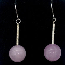 Load image into Gallery viewer, Kunzite Stone Sterling Silver Drop Earrings | 1.5" | Lavender Silver | Earrings