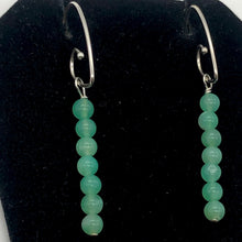 Load image into Gallery viewer, Unique Gem Quality Chrysoprase & Sterling Silver Earrings | 2 inch long |