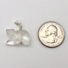 Load image into Gallery viewer, Carved Natural Quartz Bear and Sterling Silver Pendant 509252QZS - PremiumBead Alternate Image 6