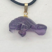 Load image into Gallery viewer, Amethyst 14K Gold Filled Manatee Pendant | 1" Long | Purple | 1 Pendant |