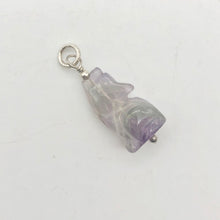 Load image into Gallery viewer, New Moon Amethyst Gray Wolf Solid Sterling Silver Pendant | 1.44" (Long) - PremiumBead Alternate Image 7