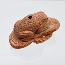 Load image into Gallery viewer, Intricately Carved Froggie Slipper Ojime/Netsuke Bead - PremiumBead Alternate Image 4