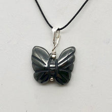 Load image into Gallery viewer, Flutter Carved Hematite Butterfly and Sterling Silver Pendant 509256HMS - PremiumBead Alternate Image 8
