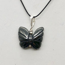 Load image into Gallery viewer, Flutter Carved Hematite Butterfly and Sterling Silver Pendant 509256HMS - PremiumBead Alternate Image 8