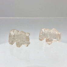 Load image into Gallery viewer, Wild Hand Carved Clear Quartz Elephant Figurine | 20x15x7mm | Clear - PremiumBead Alternate Image 9