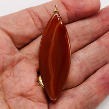 Load image into Gallery viewer, Sardonyx 14K Gold Filled Marquis Briolette | 2 3/4" Long | Red | 1 Pendant