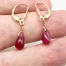 Load image into Gallery viewer, Sensational 6cts Genuine Natural Ruby and Solid 14K Gold Earrings 008536 - PremiumBead Alternate Image 8