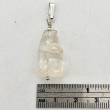 Load image into Gallery viewer, New Moon! Clear Quartz Wolf 925 Sterling Silver Pendant - PremiumBead Alternate Image 2