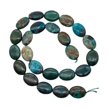 Load image into Gallery viewer, Natural Chrysocolla 16x12mm Oval Bead Strand 110423