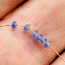 Load image into Gallery viewer, Six - 3x2 to 2.x1mm Blue Sapphire Faceted Beads 3285C