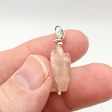 Load image into Gallery viewer, On the Wings of Angels Rose Quartz Sterling Silver 1.5&quot; Long Pendant 509284RQS - PremiumBead Alternate Image 9
