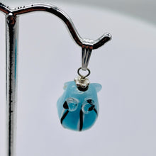Load image into Gallery viewer, Lampwork Frog Sterling Silver Frog | 1" Long | Periwinkle Blue | 1 Pendant |