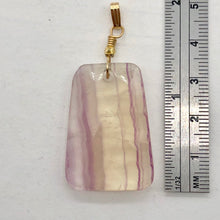 Load image into Gallery viewer, Fluorite 14K Gold Filled Wire Wrap Trapezoid Pendant| 2" Long | Purple, Clear |