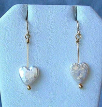 Load image into Gallery viewer, Valentine Cream Freshwater Heart Coin Pearl and 14K Gf Drop/Dangle Earrings 6503 - PremiumBead Primary Image 1