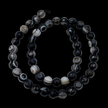 Load image into Gallery viewer, 15 Sardonyx Faceted 7.5mm Round &quot;Eye&quot; Beads10275
