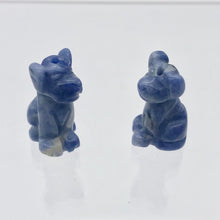 Load image into Gallery viewer, Faithful 2 Sodalite Hand Carved Dog Beads | 20x12x10mm | Blue/Grey - PremiumBead Primary Image 1