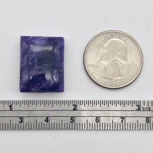 Load image into Gallery viewer, 30cts of Rare Rectangular Pillow Charoite Bead | 1 Beads | 22x17x9mm | 10872C - PremiumBead Alternate Image 3