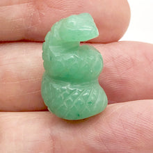 Load image into Gallery viewer, Charmer Carved Aventurine Snake Beads | 20x11x7mm | Green
