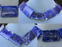 Load image into Gallery viewer, Natural Sodalite Pendant Beads | 38x25mm | Blue | Rectangle | 2 beads | - PremiumBead Alternate Image 11