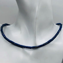 Load image into Gallery viewer, Lapis Lazuli Strand Tube | 9x4 mm | Blue/Silver | 50 Beads|