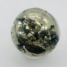 Load image into Gallery viewer, Pyrite Scry Crystal Round | Golden | 1 Sphere | 45mm | 169g |