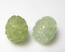 Load image into Gallery viewer, Basket Weave Carved 18x16mm Serpentine Jade Barrel Bead 10570 | 18x16mm | Green - PremiumBead Alternate Image 9