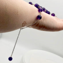 Load image into Gallery viewer, Amethyst Sterling Silver Finger Bracelet - PremiumBead Alternate Image 5
