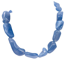 Load image into Gallery viewer, Chalcedony Designer Cut 550ct Pendant Bead Strand| 42x16x11 - 25x11x9mm|Blue|14|