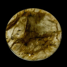 Load image into Gallery viewer, Labradorite Disc Pendant Bead | 45x5mm | Green Black | 1 Bead