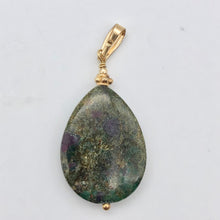Load image into Gallery viewer, Natural Ruby Zoisite and 14K Gold Filled Pendant, 2", Green/Red 507162C - PremiumBead Alternate Image 7