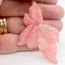 Load image into Gallery viewer, Hand Carved Pink Peruvian Opal Flower Semi Precious Stone Bead | 58.6cts | - PremiumBead Alternate Image 2