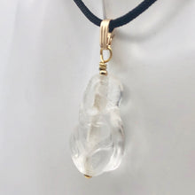 Load image into Gallery viewer, Hand Carved Quartz Female Laughing Buddha Pendant with 14k Gold Filled | 1 3/4" - PremiumBead Alternate Image 10