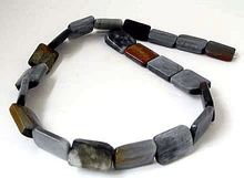 Load image into Gallery viewer, Wow Cat's Eye Chrysoberyl Quartz Rectangle Bead Strand 107430 - PremiumBead Primary Image 1