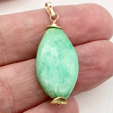 Load image into Gallery viewer, Glowing Green Marquis Cut Chrysoprase 14K Gold Filled Pendant | 1 5/8" Long|